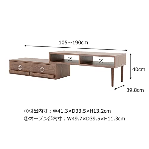 Amazon｜佐藤産業 FREX テレビ台 ローボード 幅105-190cm 奥行40cm 高